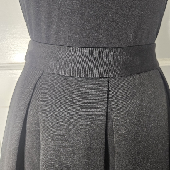 Express Black Midi Full Circle Fit&Flare Skirt W/Sheer Lace Panel Hem Size 2 NWT - Picture 7 of 10